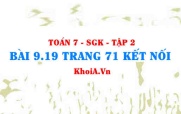 Bài 9.19 trang 71 Toán 7 Kết nối tri thức Tập 2